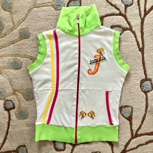 Zip-up Sleeveless Jamaica Shirt